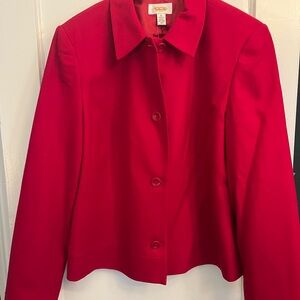 Talbots Red Button-Up Jacket